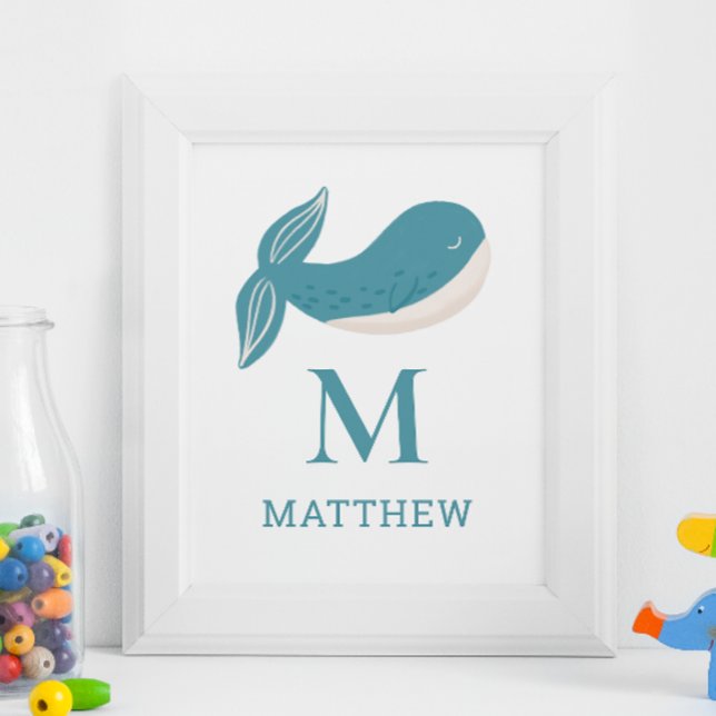 Whalentier. Kinderzimmer Baby Boy naugram Poster (Von Creator hochgeladen)