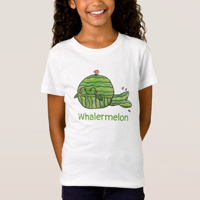 Whalermelon-Wal-Wassermelone (Mädchen) T-Shirt (Vorderseite)