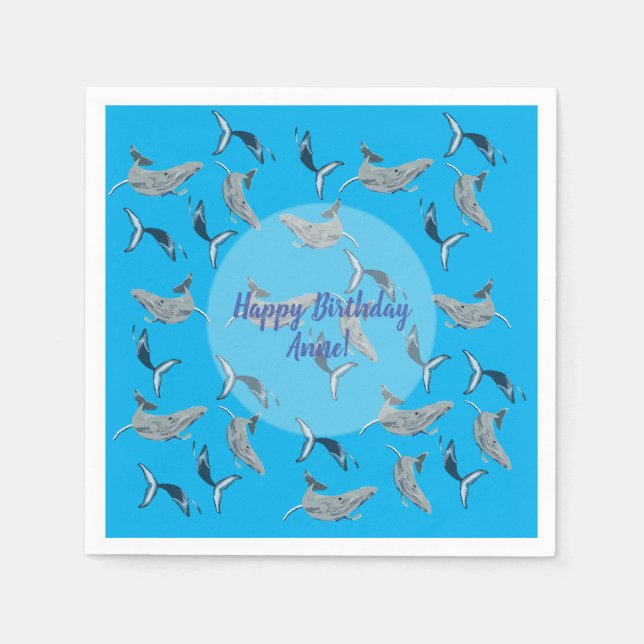 Whales Art Serviette (Vorderseite)