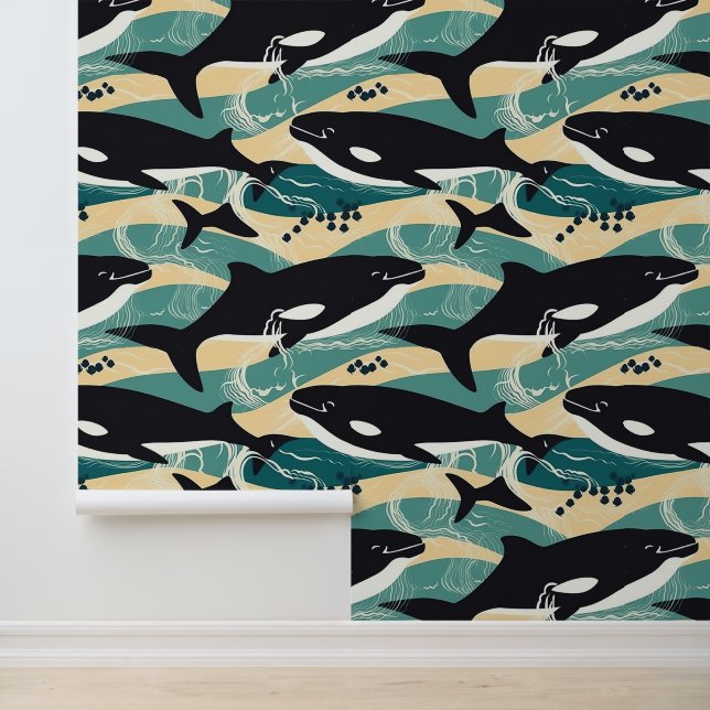 Whales Pattern Tapete (Anwendung)