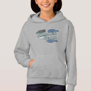 Whales Team Environmental Whale Lover Kids Hoodie