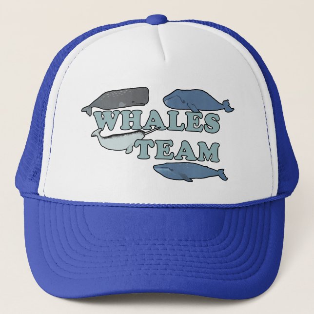 Whales Team Environmental Whale Lover Truckerkappe (Vorderseite)