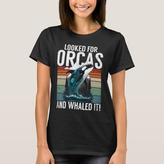 Whales Watch Dolphin Pottwhal Funny Sprichwort Orc T-Shirt (Vorderseite)