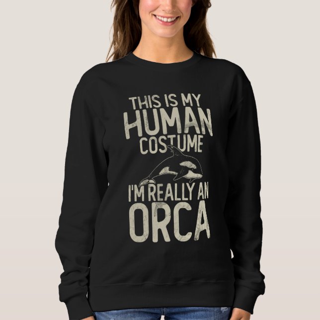 Whales Watch Dolphin Pottwhal  Saying Orca Whale   Sweatshirt (Vorderseite)