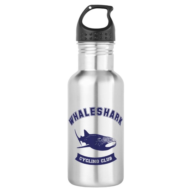Whaleshark Radclub Edelstahlflasche (Vorderseite)