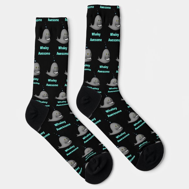 Whaley Awesome Funny Whale Pun Design Socken (Rechts)