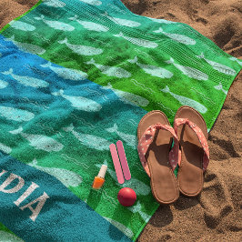 Whaley Cool Beach Handtuch - Individuelle Name Edi
