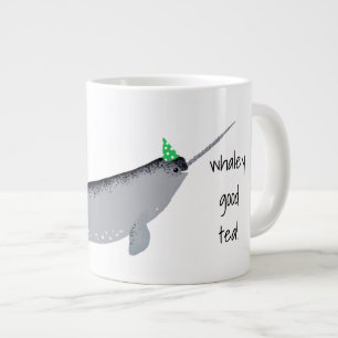 Whaley Good Tee Text Narwhal Whale Jumbo-Tasse