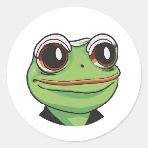 Wham! Comic Book Frog: Burning with Action Runder Aufkleber