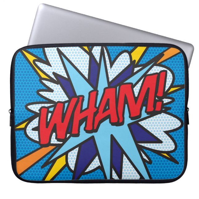 WHAM Fun Retro Comic Pop Kunst Laptopschutzhülle (Vorderseite)