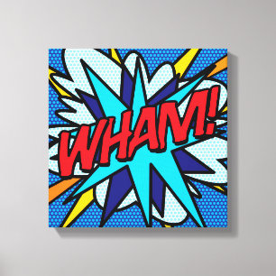 WHAM Fun Retro Comic Pop Kunst Leinwanddruck