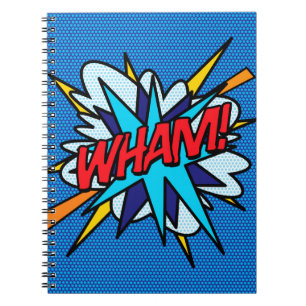 WHAM Fun Retro Comic Pop Kunst Notizblock