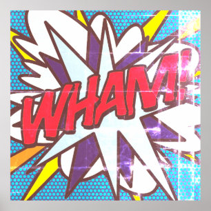 WHAM Fun Retro Comic Pop Kunst Poster