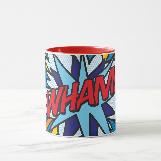 WHAM Fun Retro Comic Pop Kunst Tasse (Zentrum)