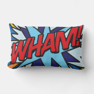 WHAM KA-POW Lustiges modernes cooles Comic-Book Lendenkissen