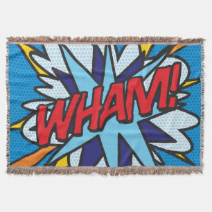 WHAM Lustige Retro-Comic-Book-Pop-Art Decke