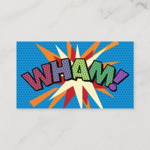 WHAM Lustiges Retro-Comic-Heft Visitenkarte