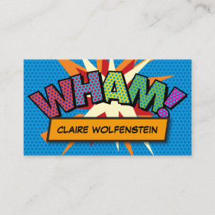 WHAM Lustiges Retro-Comic-Heft Visitenkarte