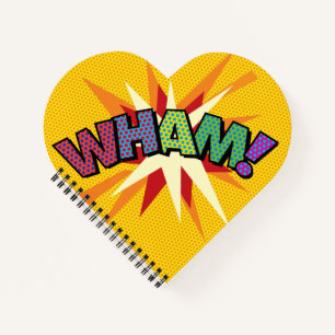 WHAM POW Spaß Retro-Comic-Book Notizbuch