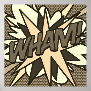WHAM Spaß Retro-Comic-Book-Pop-Art Poster