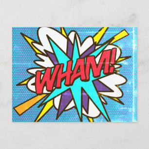 WHAM Spaß Retro-Comic-Book-Pop-Art Postkarte