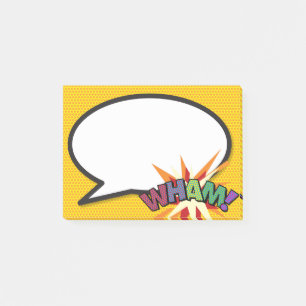 WHAM Speech Bubble Fun Modernes Comic Buch Post-it Klebezettel