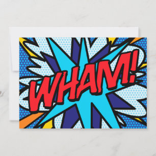 WHAM Sprechblase mit deiner Nachricht Spaß im Retr Ankündigung