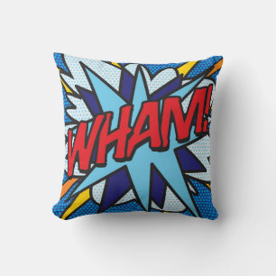 WHAM ZOMG Lustige Retro-Comic-Book-Pop-Art Kissen