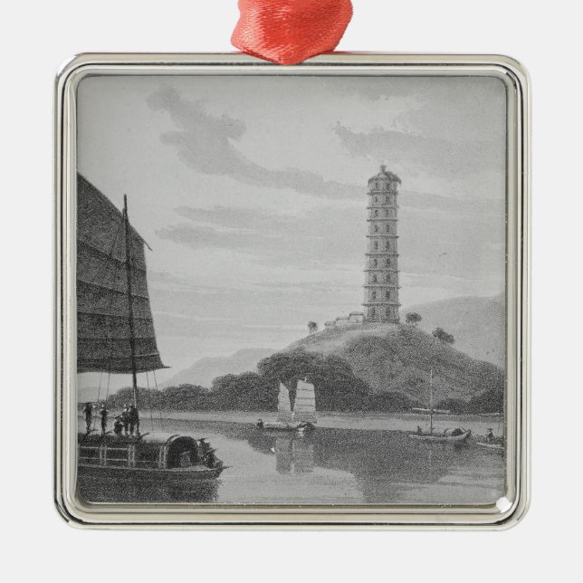 Whampoa Pagode, 1810 Silbernes Ornament (Vorne)