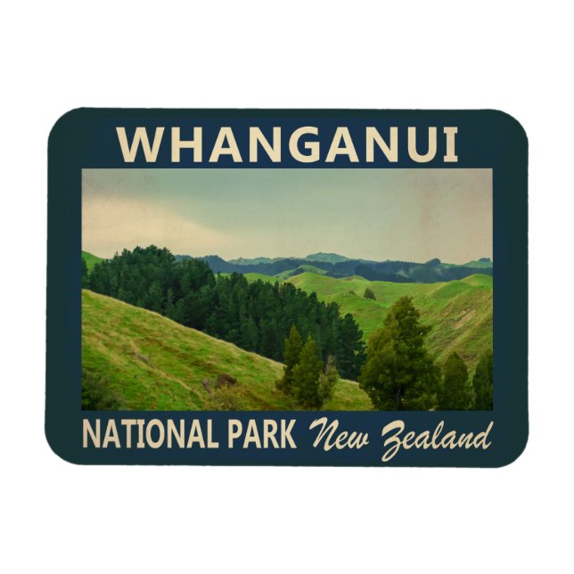 Whanganui Nationalpark Neuseeland Vintag Magnet (Horizontal)