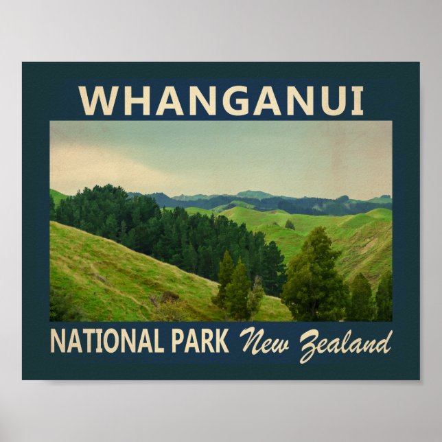 Whanganui Nationalpark Neuseeland Vintag Poster (Vorne)