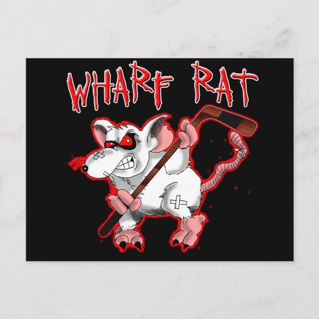 Wharf Rat Cartoon Mascot Postkarte (Vorderseite)
