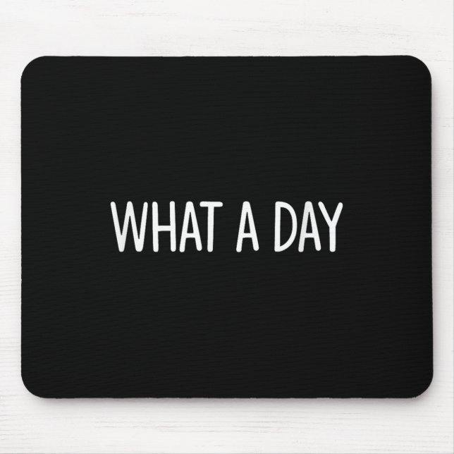 What A Day - Black V-neck , Uni-adults, Small, Sho Mousepad (Vorne)