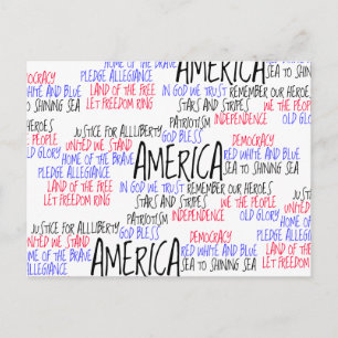 What America Means to Me Postkarte