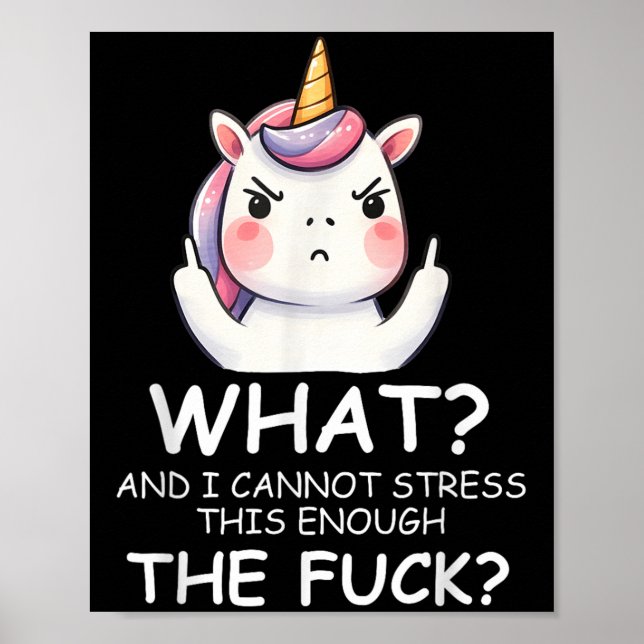 What &amp; I Cannot Stress This Enough The Fck Sig Poster (Vorne)