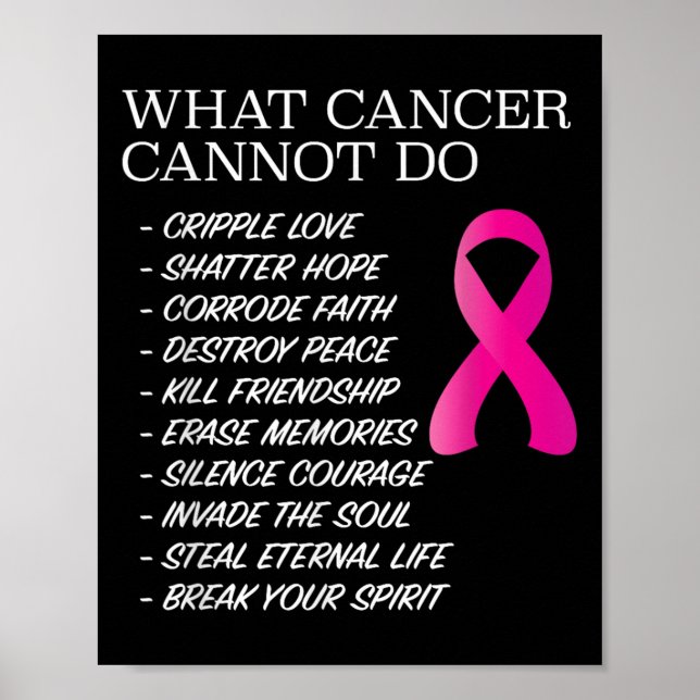 What Cancer Cannot Do - _ Awareness - Insration  Poster (Vorne)
