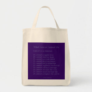 What Cancer Cannot Do Poem Tote Bag Tragetasche