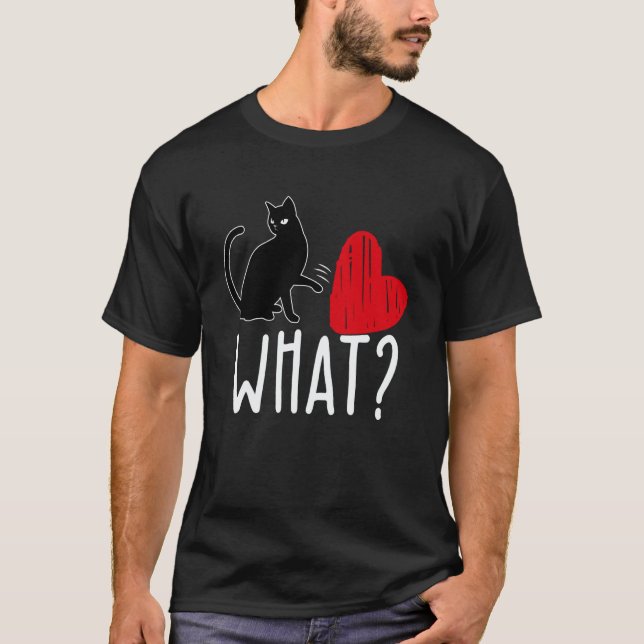 What Cat Is My Valentine Cat Kiddy Mom Dad Date Si T-Shirt (Vorderseite)