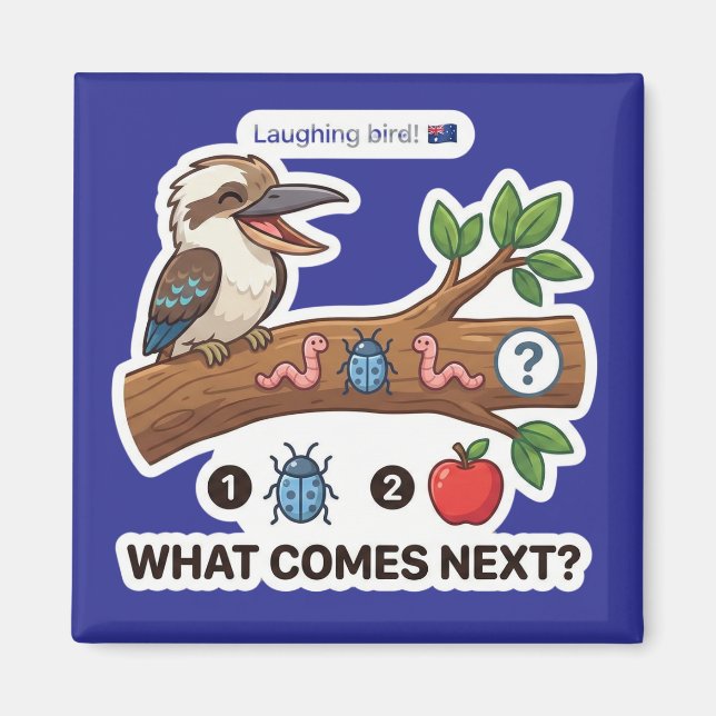 What Comes? Kookaburra Australia Pattern Logic Magnet (Vorne)
