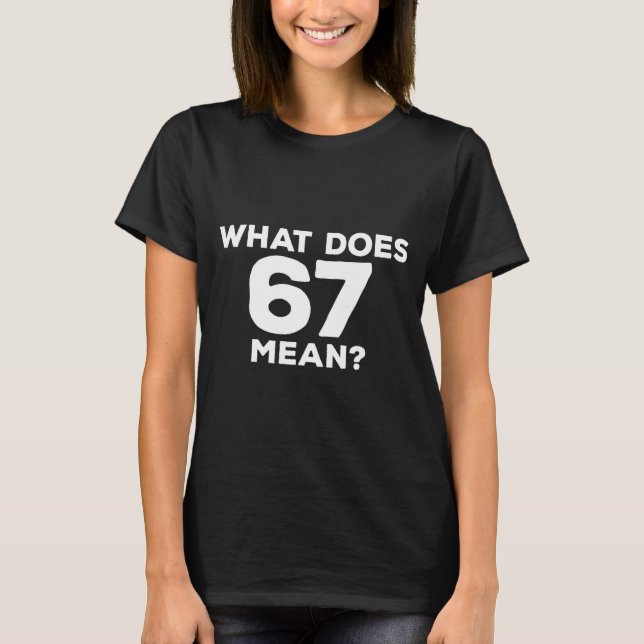 What Does 67 Mean Funny Six Seven Meme  T-Shirt (Vorderseite)