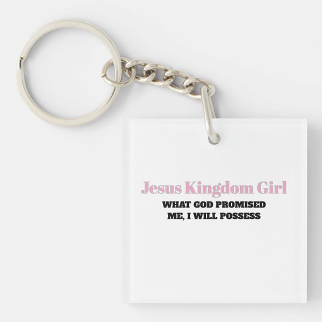WHAT GOD PROMISED ME, I WILL POSSESS SCHLÜSSELANHÄNGER (Vorderseite)