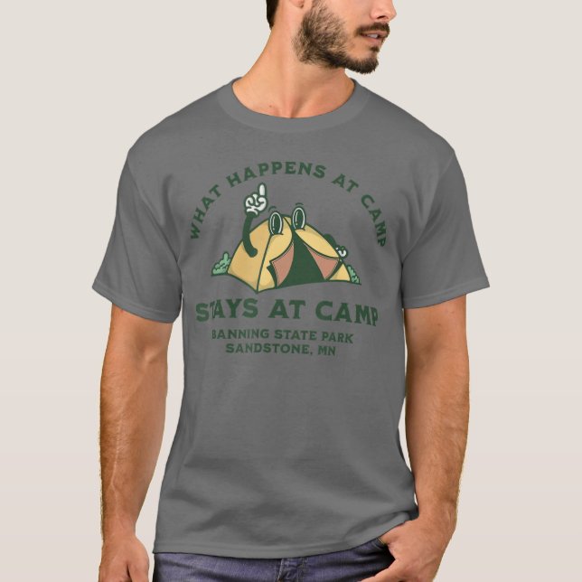 What Happens At Camp Banning State Park Sandstone  T-Shirt (Vorderseite)