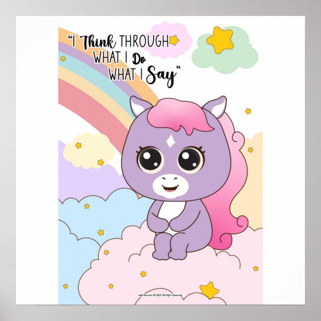 what I do What I say wall art Poster (Vorne)