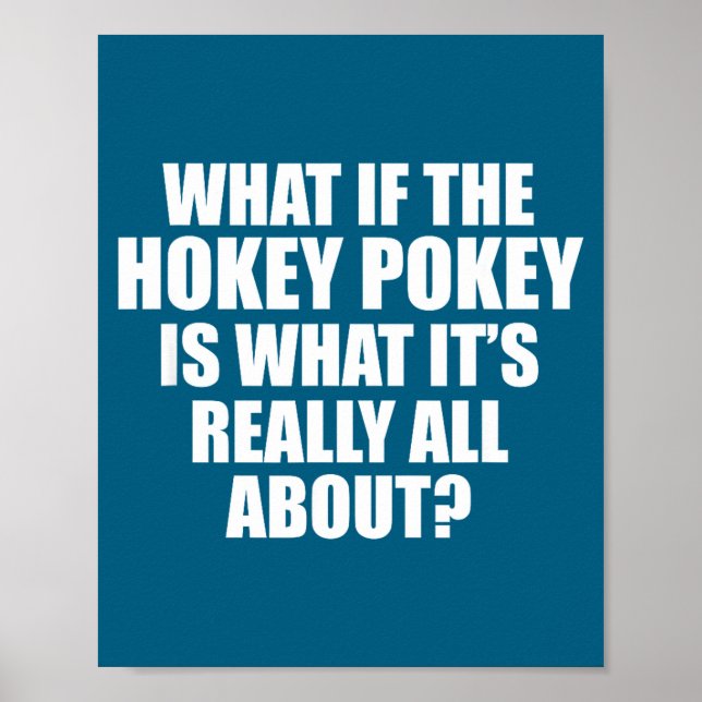 What If The Hokey Key , Funny Quote Tee Gift  Poster (Vorne)
