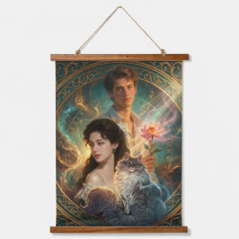 What If Your Pet Was Human? – Artistic Portrait Ta Wandteppich Mit Holzrahmen