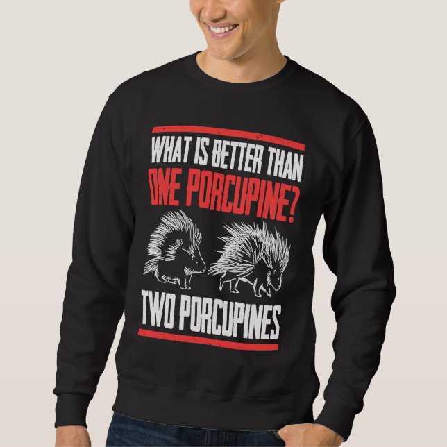 What Is Better Than One Porcupine Two Porcupines Sweatshirt (Vorderseite)