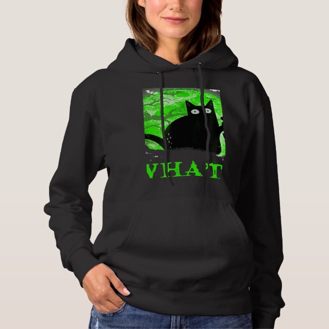 What Murderous Cat Holding Knife Halloween Costume Hoodie (Vorderseite)