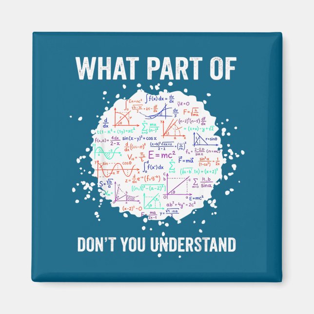 What part don't you understand funny math calculus magnet (Vorne)