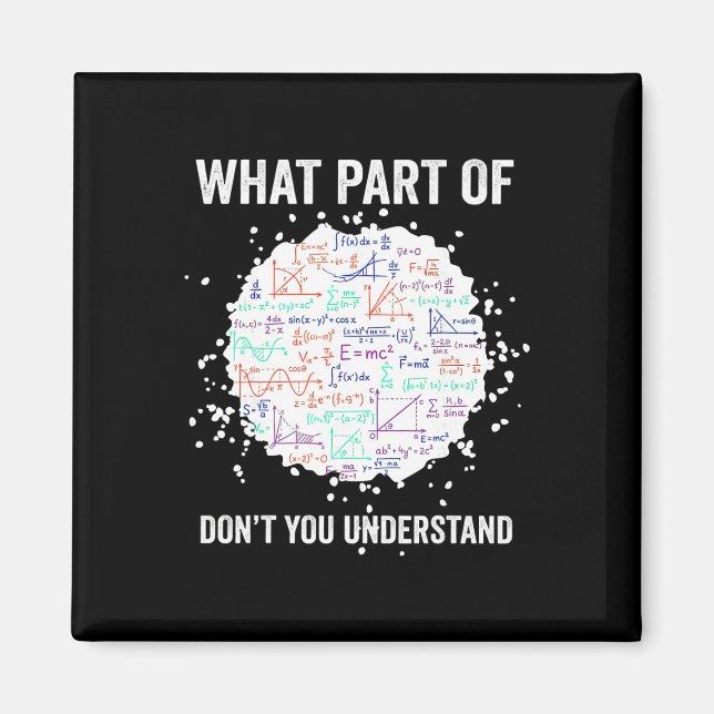What Part Of Don't You Understand Funny Math Calcu Magnet (Vorne)