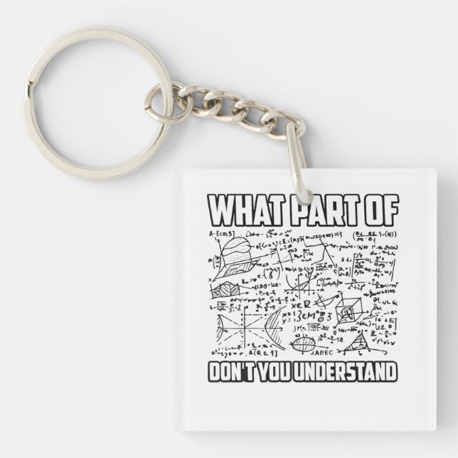 What Part Of Don't You Understand? Funny Math  Schlüsselanhänger (Vorderseite)